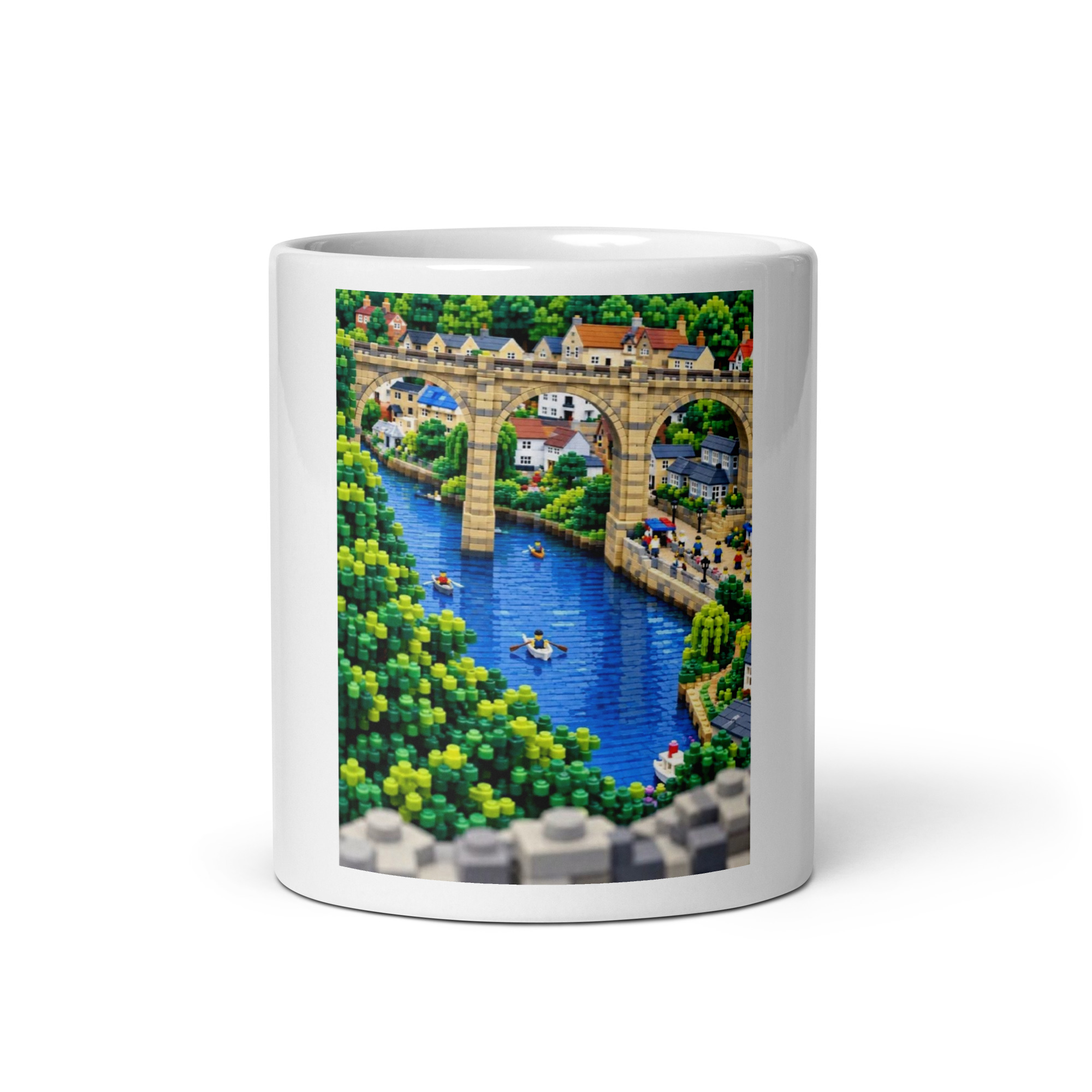 Knaresborough in Brick White glossy mug