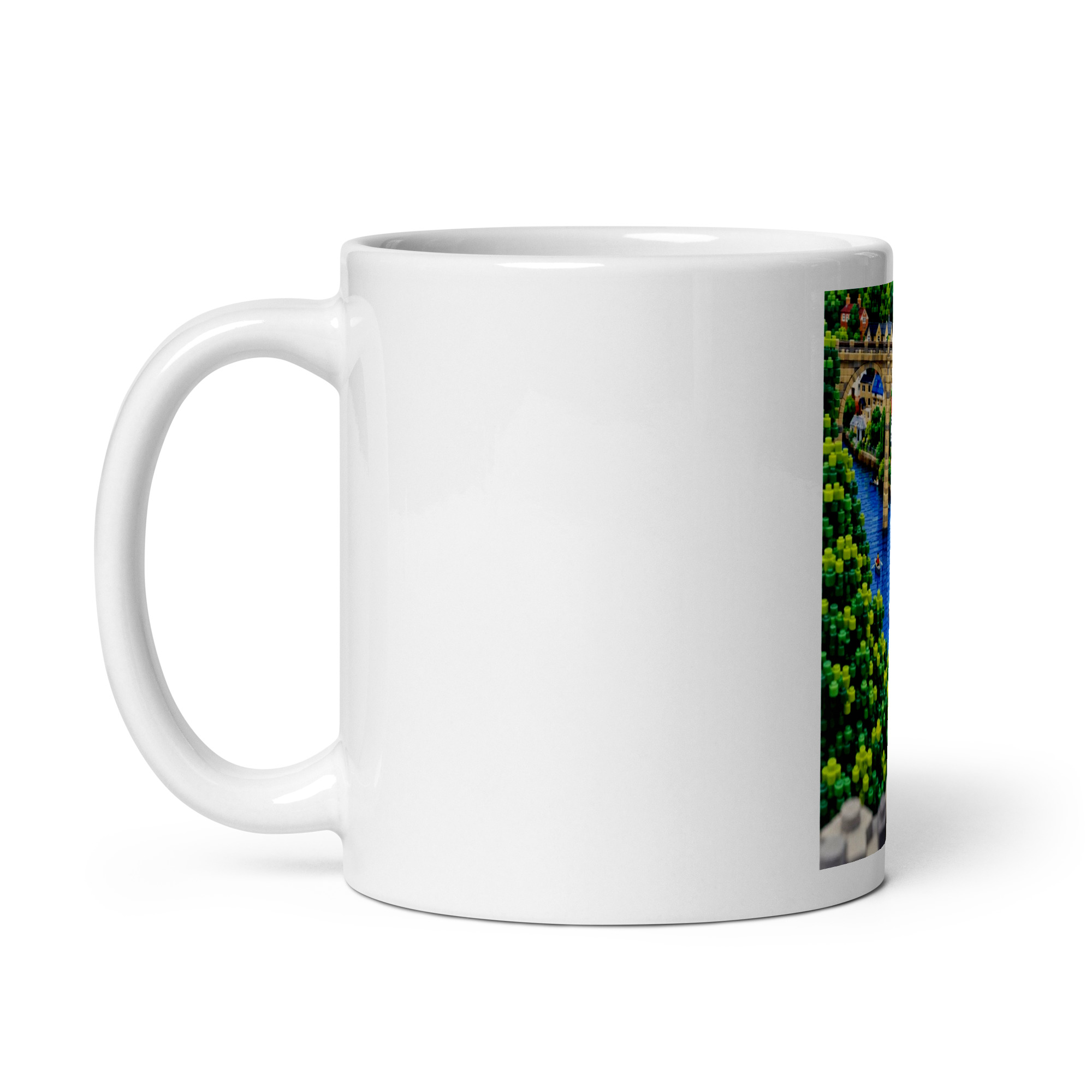 Knaresborough in Brick White glossy mug - Image 3